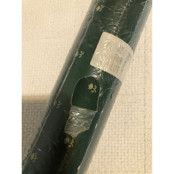 VTG Pallcoverings Wallpaper Double Roll AP1039 Green Floral Denmark Cottage 80s - Picture 8 of 9